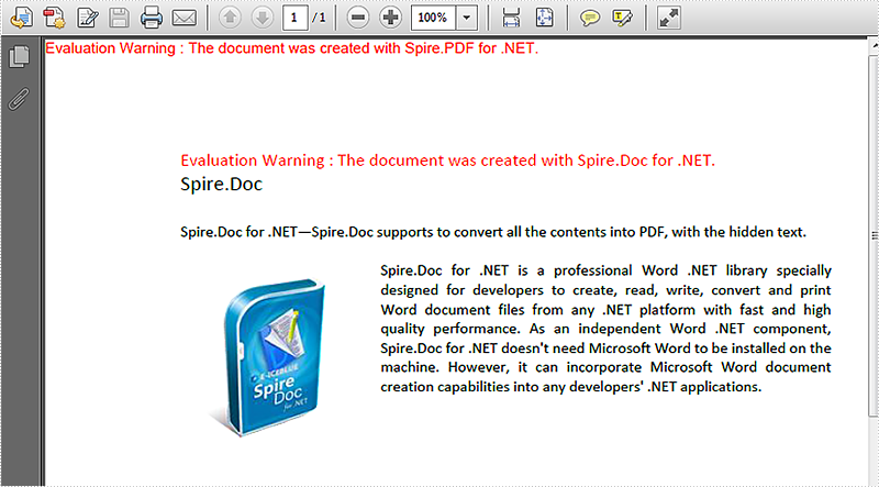 Save the hidden texts on word document to PDF