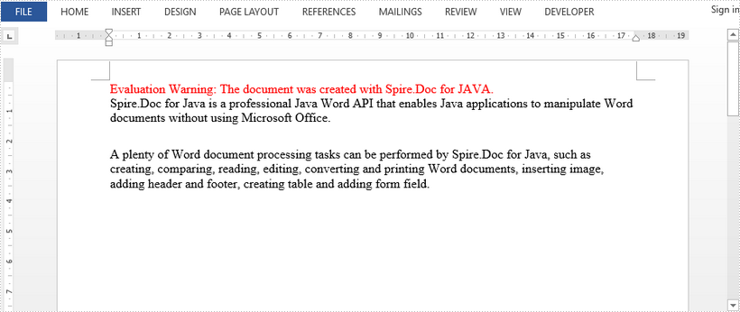 Set Paragraph Spacing and Line Spacing in Word in Java