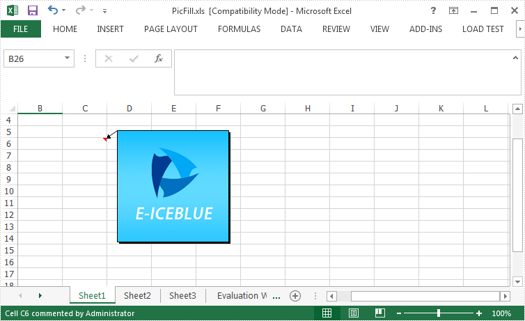 How to Set Picture Fill for Excel Comment in C#, VB.NET