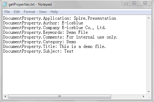 Set and Get Document Properties in PowerPoint in Java