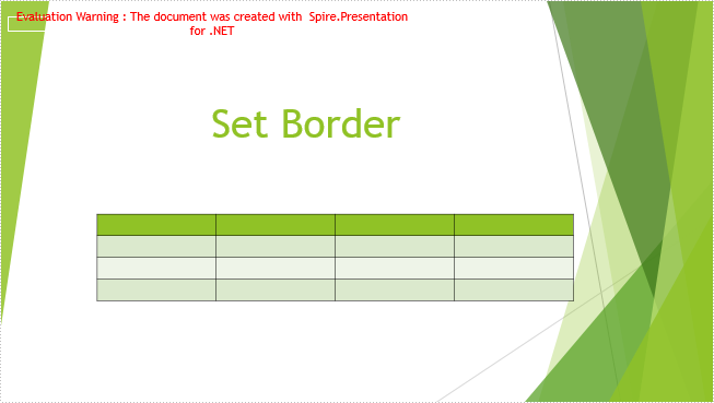 How to Set and Remove Table Border in PowerPoint