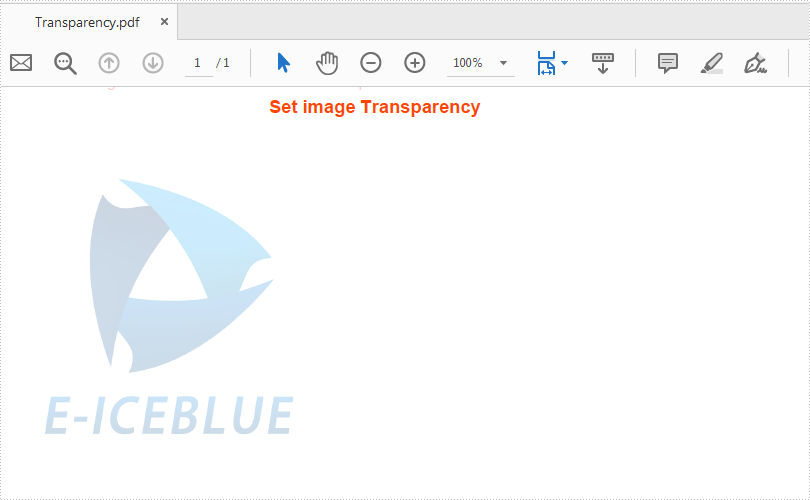 Set image transparency on PDF file in Java
