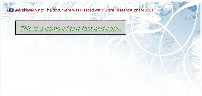 How to Set Font of Text in PPT