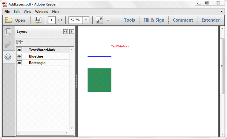 Show or Hide PDF Layers in C#