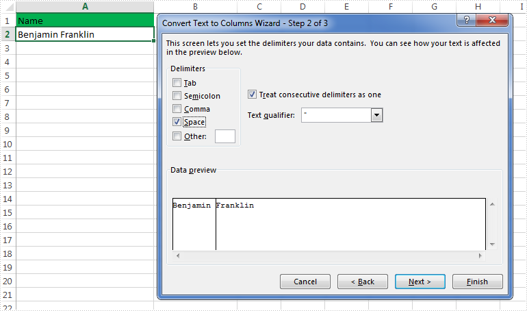 excel split cells comma