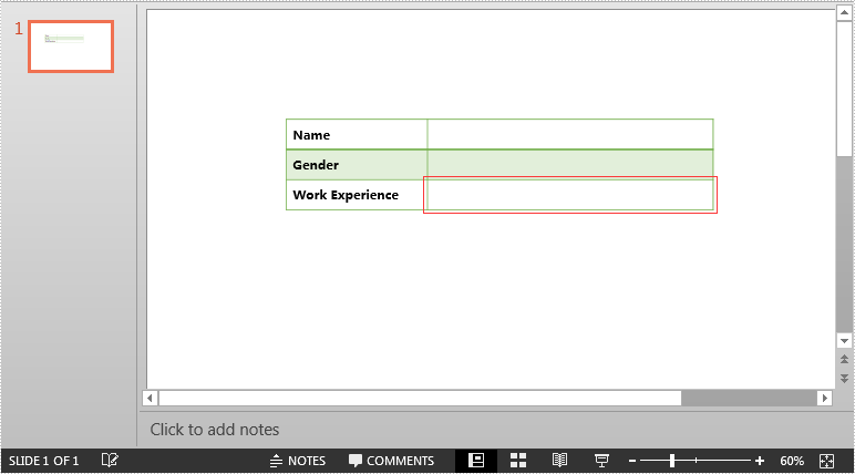 Split Table Cells in PowerPoint in C#