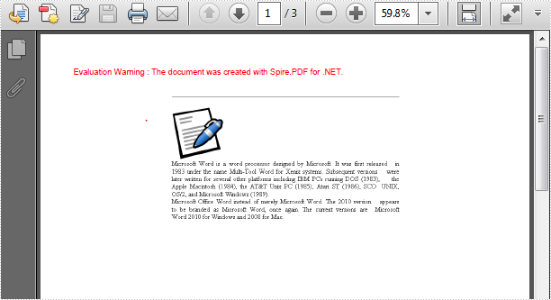 Split tiff image and Convert to pdf document