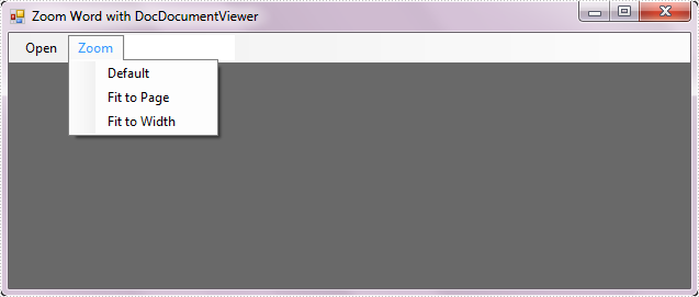 Zoom Word Document using Spire.DocViewer