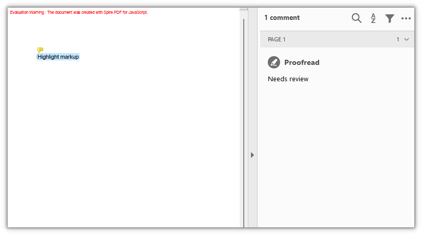 A piece of text on the page covered by a highlight markup