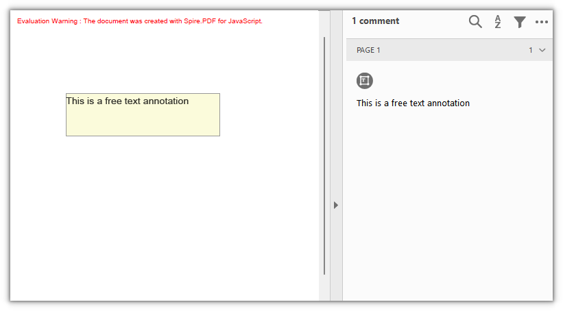 A block of free text with a border and a background on the page