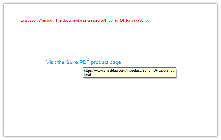 A web link annotation pointing to the product page, with the link area covering the text