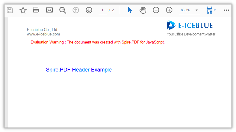 Every new page carries the header at the top, with the company name and divider line on the left and the logo on the right