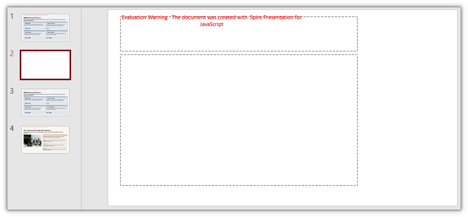 After inserting two slides in the middle