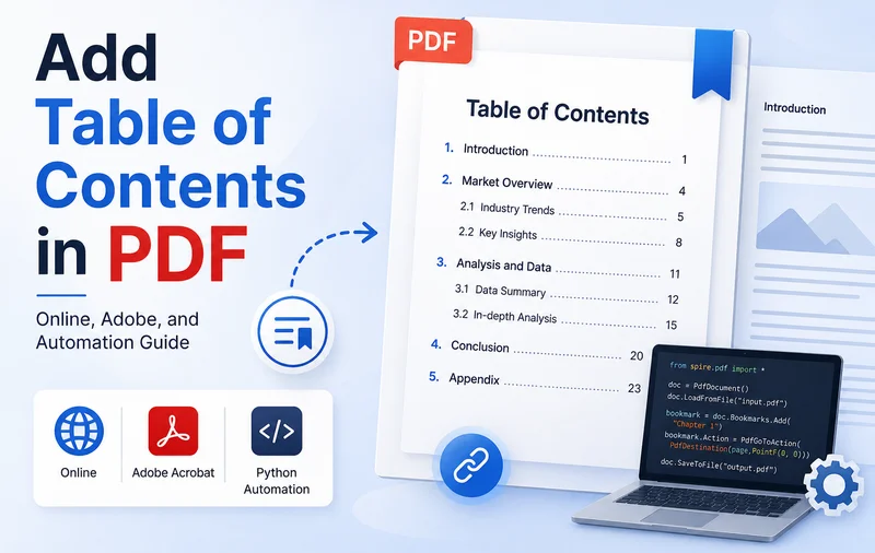 How to Add a Table of Contents in PDF Documents