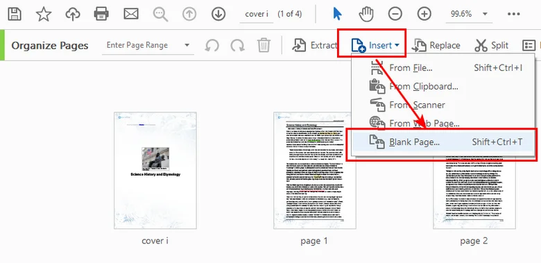Insert a Blank Page into PDF