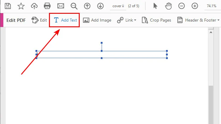 Add Text in PDF