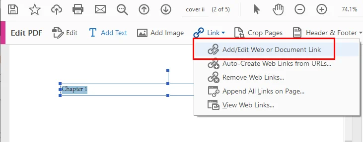 Create a Clickable Table of Contents in Adobe