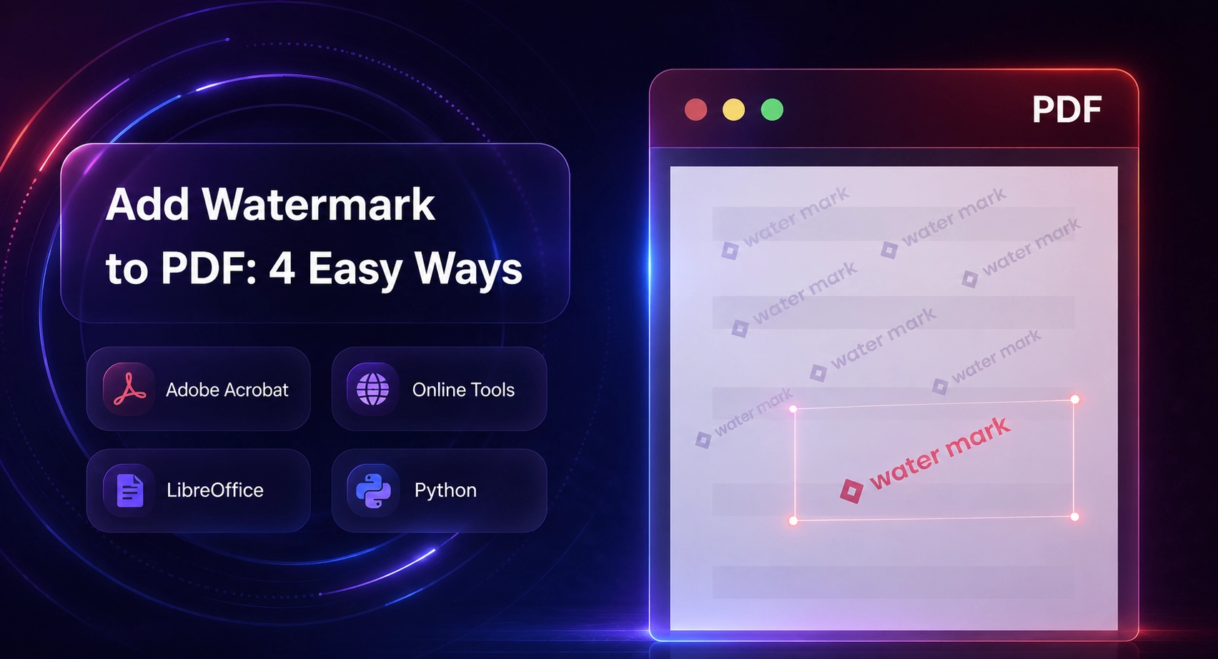 How to Add Watermark to PDF: 4 Ways