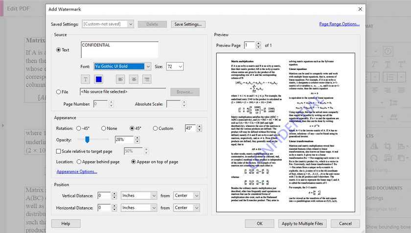 Add Watermark to PDF Using Adobe Acrobat Pro