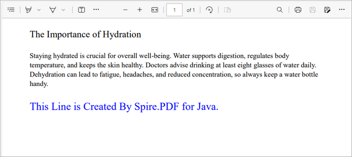 Add Text to PDF in Java