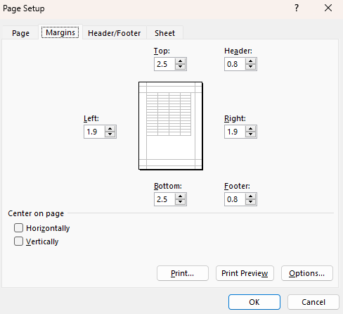 Page margins adjusted with Spire.XLS for JavaScript