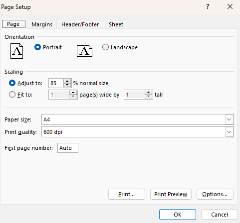 Zoom scale set to 85% with Spire.XLS for JavaScript