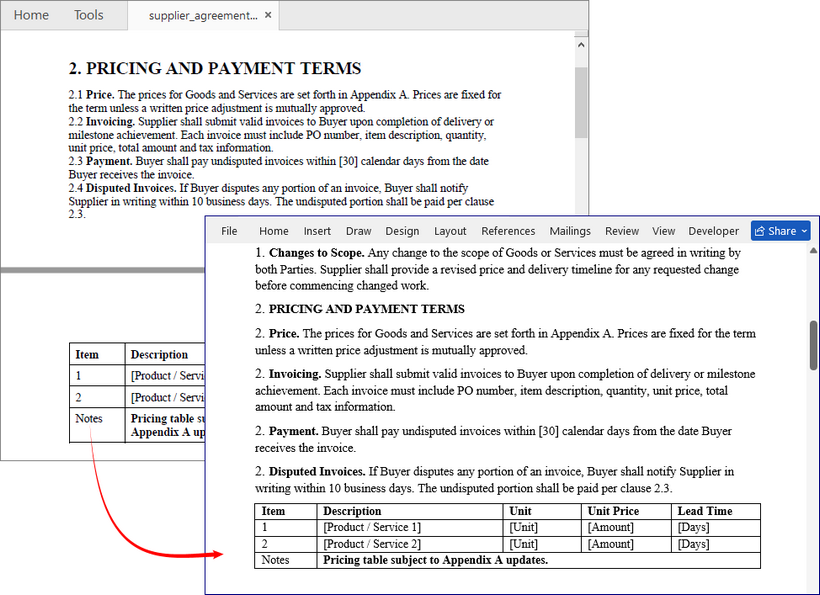 Convert PDF to editable Word using .NET AI agent