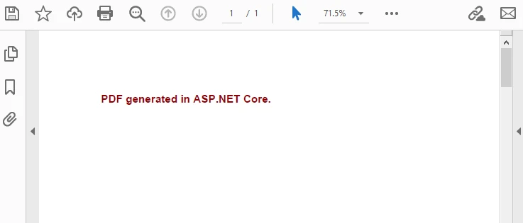 ASP.NET Core Web App MVC generate PDF using C#