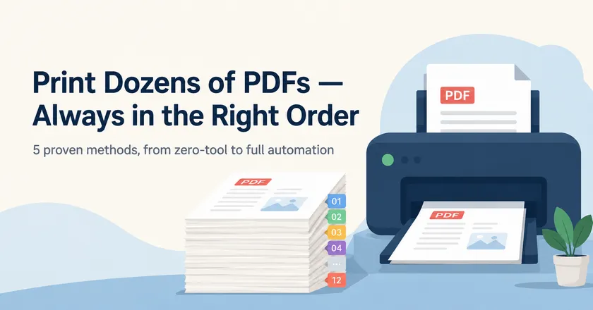 Batch Print PDF Files in the Right Order