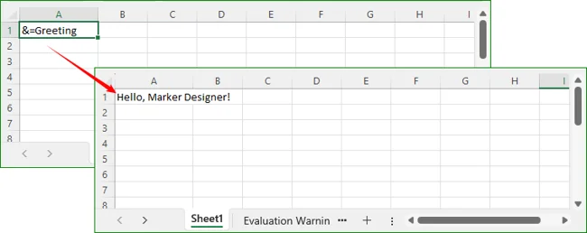 Bind a single text value to a marker using C#