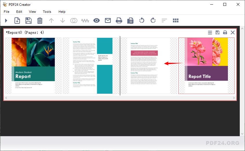 Free desktop tool to reorder PDF pages