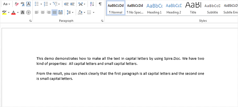 small letter to capital letter