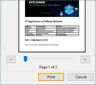 Fai clic su Stampa in Adobe