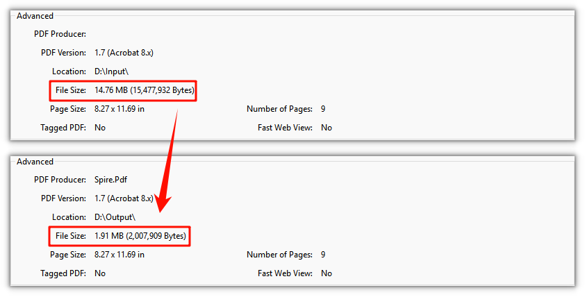 PDF document compressed by combining all three approaches