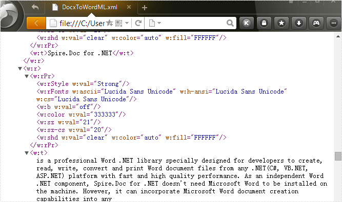How to convert Word to Word XML in C#, VB.NET