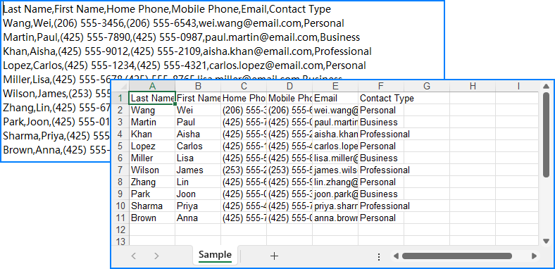 Converted Excel file from CSV using Java and Spire.XLS