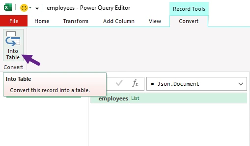 Converter Lista em Tabela