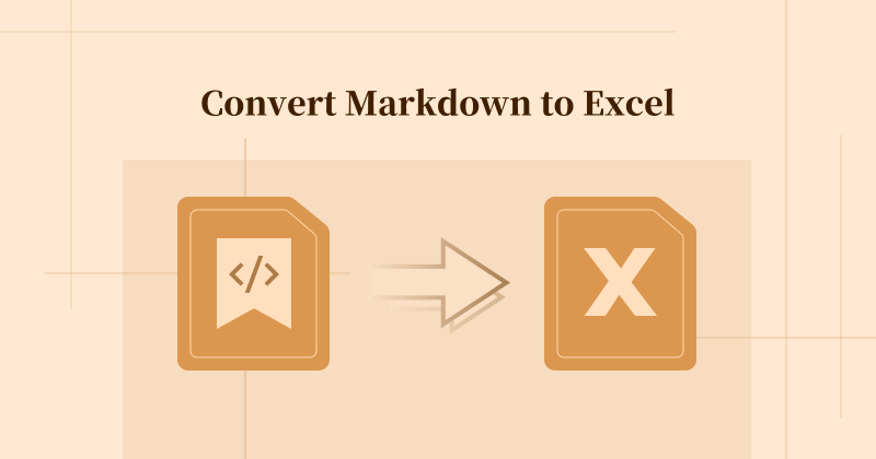 Step-by-step guide showing how to convert Markdown to Excel