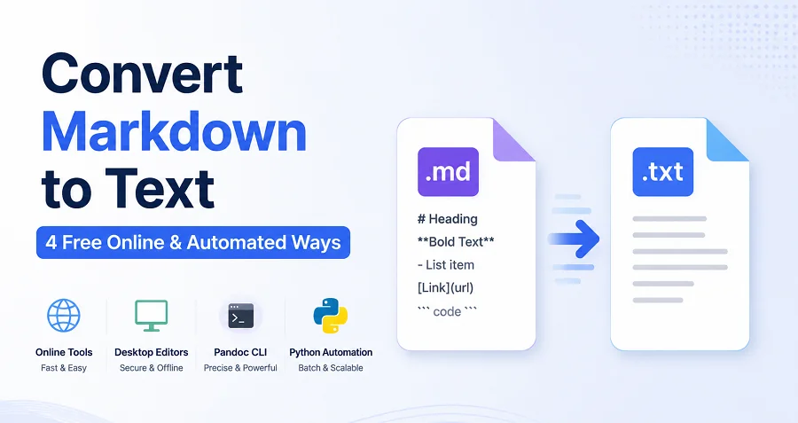 Step-by-Step Guide Showing How to Convert Markdown to Text