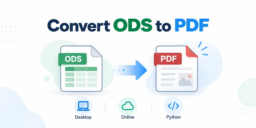 How to convert ODS to PDF using desktop tools, online converters, and Python