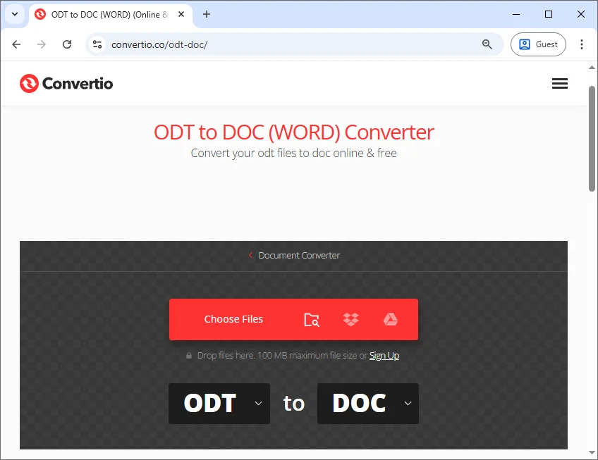 Convertir ODT en Word en ligne gratuitement
