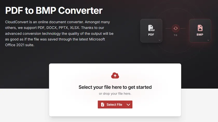 Convert PDF to BMP without Losing Quality using Online Converter