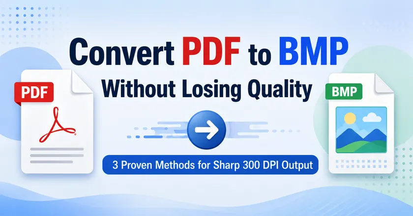 Convert PDF to BMP without Losing Quality