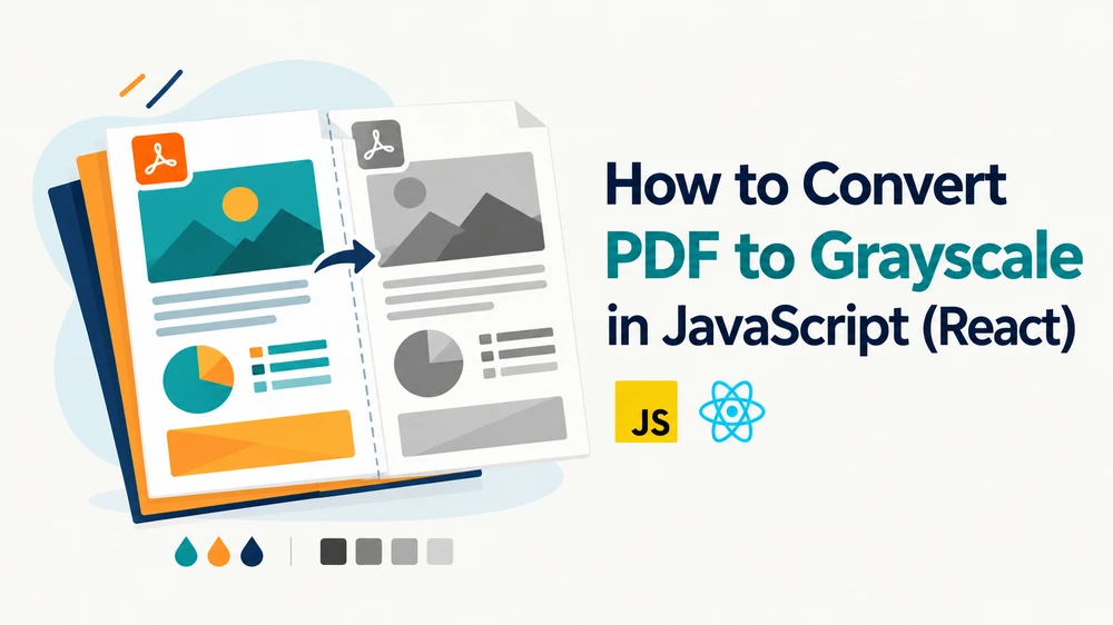 Converting a color PDF to a grayscale document in the browser with Spire.PDF for JavaScript