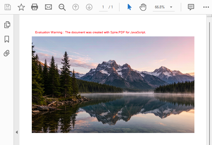 PDF document generated after loading an image via PdfImage.FromFile and drawing it with Canvas.DrawImage