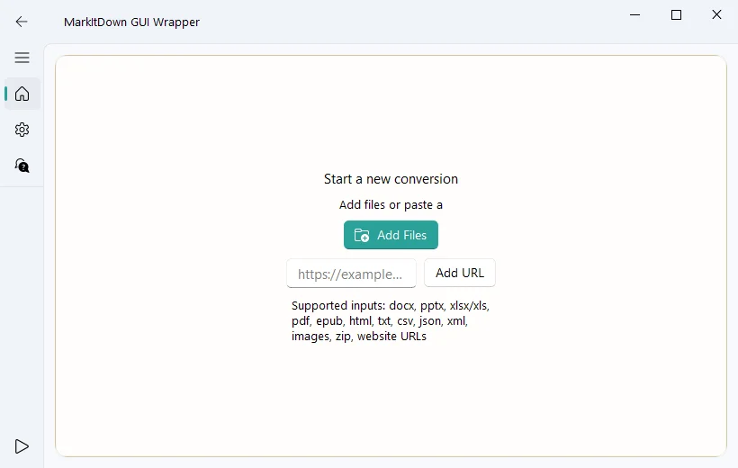 Convertir un PDF en Markdown en utilisant l'interface graphique MarkItDown