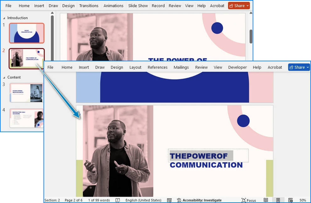convertir presentación de PowerPoint a documento de Word editable con Python