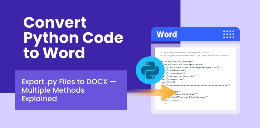 Convert Python Code to Word Files