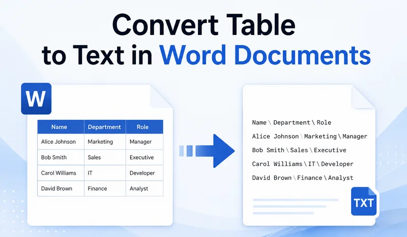 Comment convertir rapidement et facilement un tableau en texte dans Word