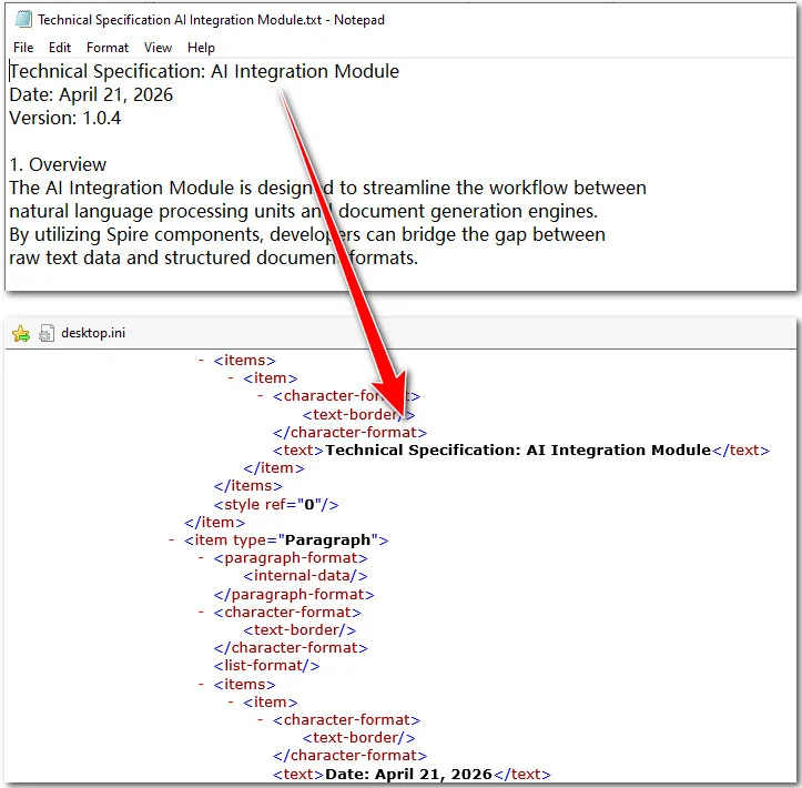 Converter um Arquivo de Texto para XML com Free Spire.Doc